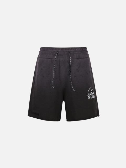 Seagull and Logo Embroidery Relax Fit Rock-Washed Sweatshorts