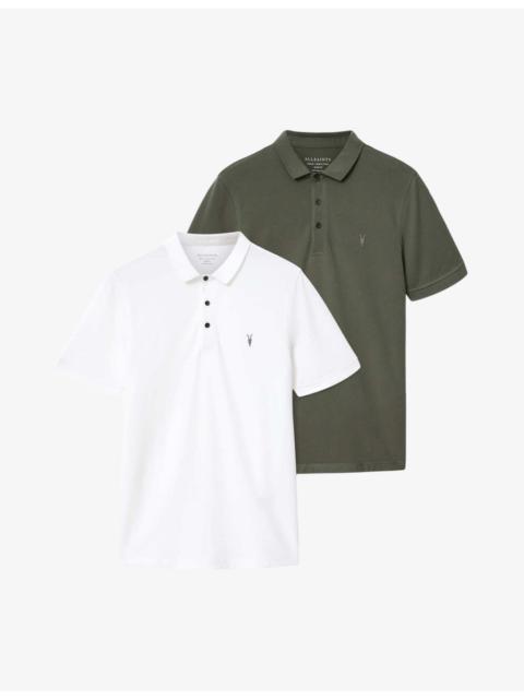 Reform logo-embroidered short-sleeve cotton polo pack of two