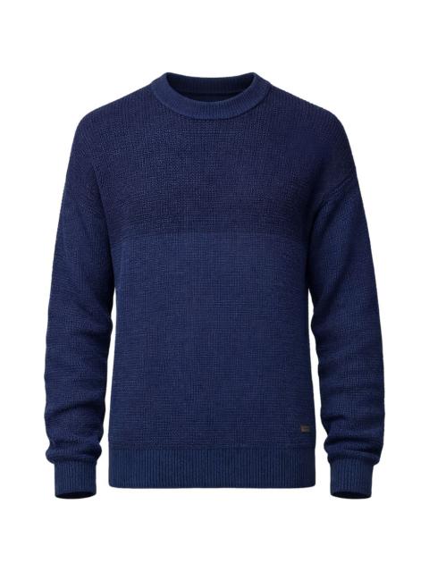 panelled crew-neck sweater