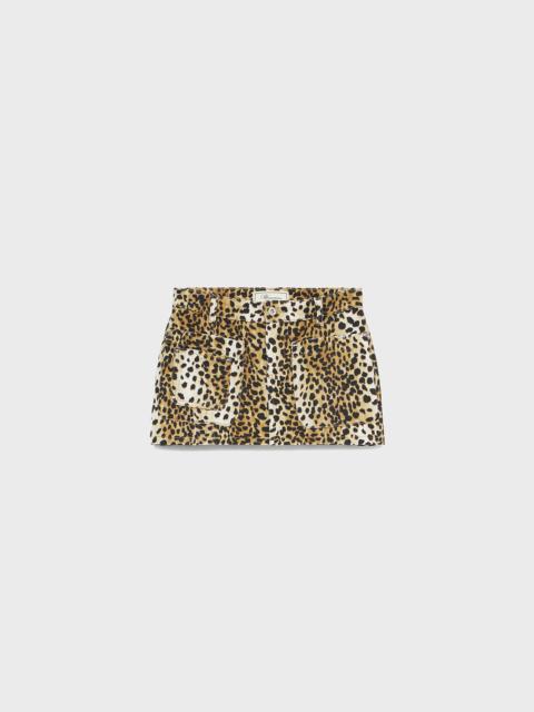 ANIMALIER PRINT MINI SKIRT
