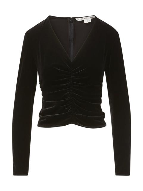 PELONA STRETCH-VELVET TOP