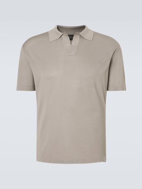 Silk polo shirt