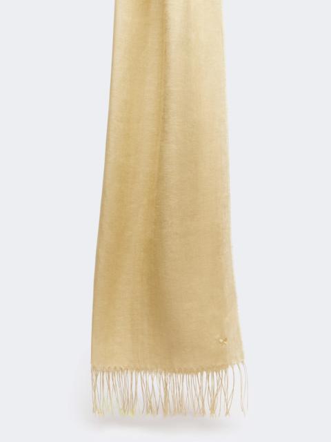 Linen stole with fringes - BEIGE