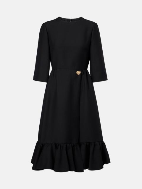 Crepe Couture ruffled midi dress