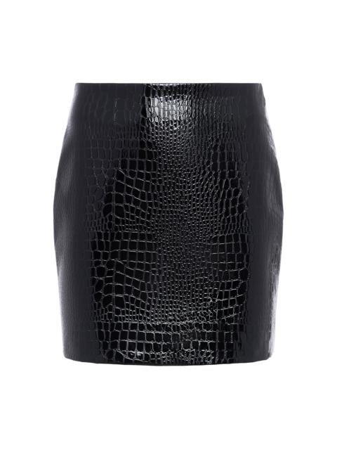 Gerard Croc-Embossed Mini Skirt