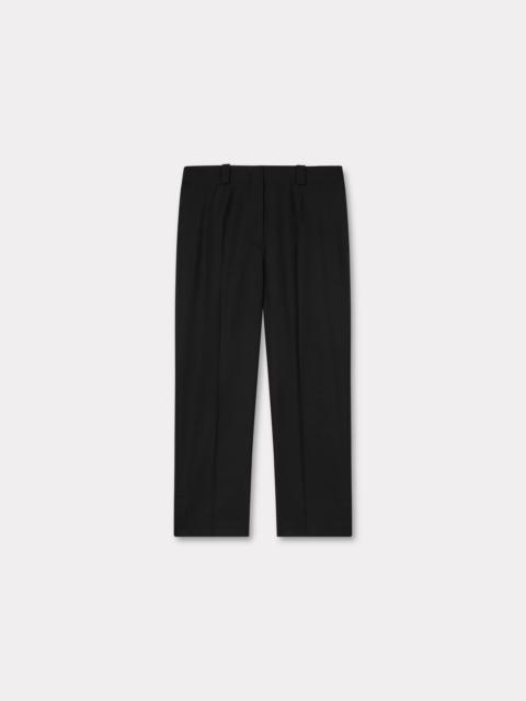 Cropped pants in virgin wool