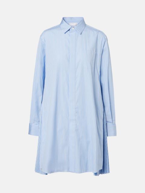 Striped cotton poplin shirt dress