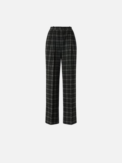 WIDE-LEG TROUSERS IN YARN-DYED CHECK