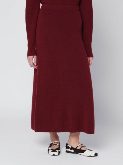 Raspberry skirt in stretch cashmere knit