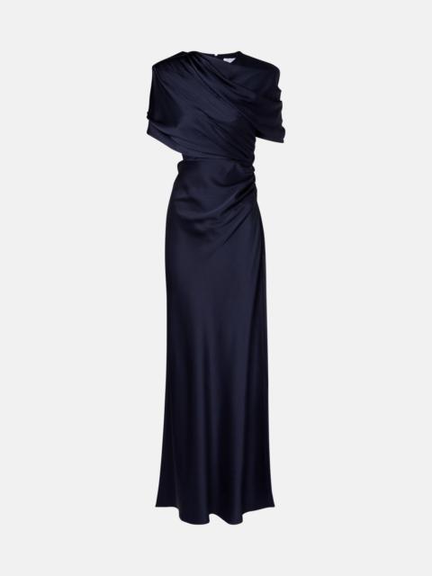 Caped draped gown