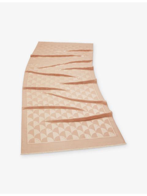 Calla Maxi Silk and Wool-Blend Stole