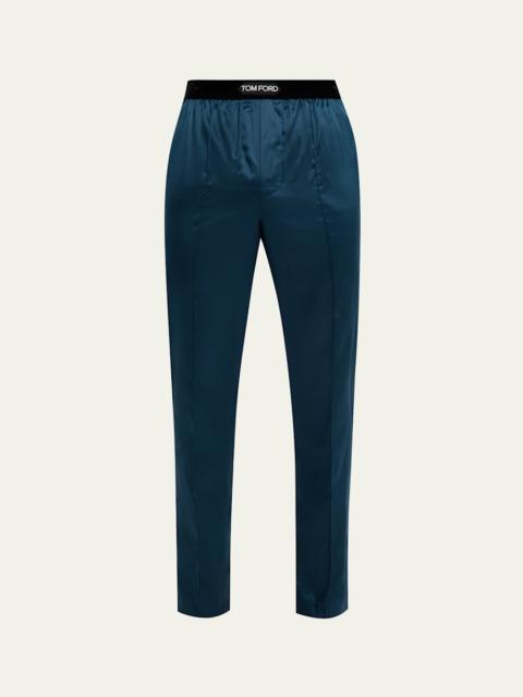 Men's Silk Logo Pajama Pants