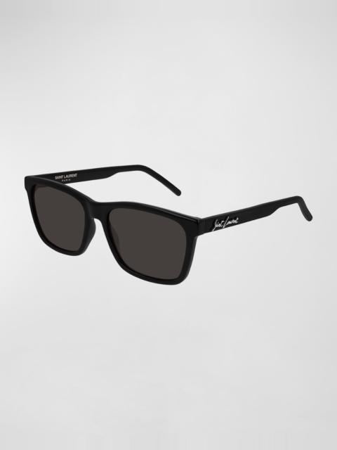 Men's Square Solid Injection Sunglasses