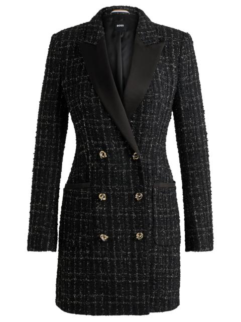 TUXEDO-STYLE DRESS IN SPARKLING TWEED