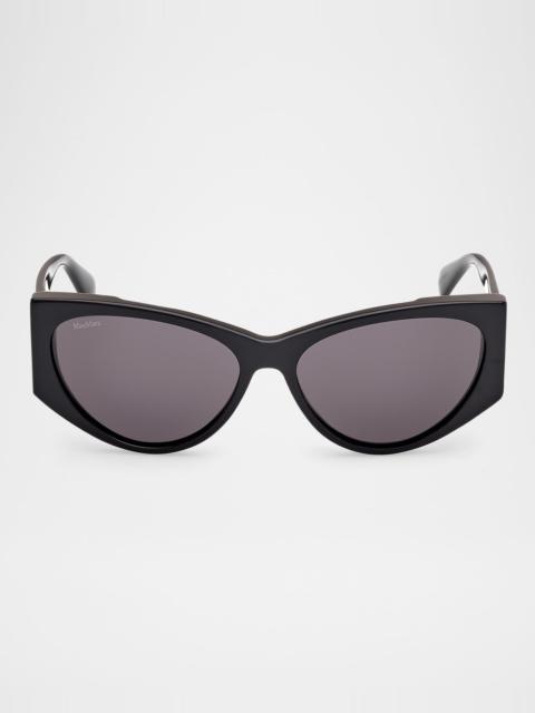 Hinge-1 Acetate Cat-Eye Sunglasses