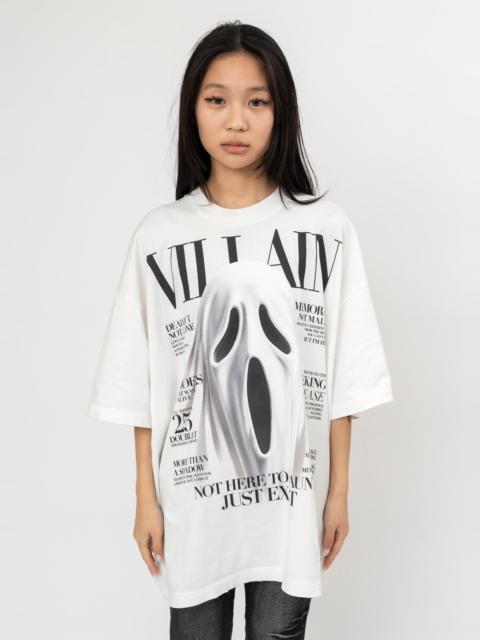 WHITE DOUBLET VILLAIN COVER PRINT T-SHIRT
