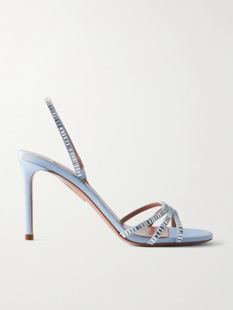 Memoire Crystal-embellished Grosgrain Sandals