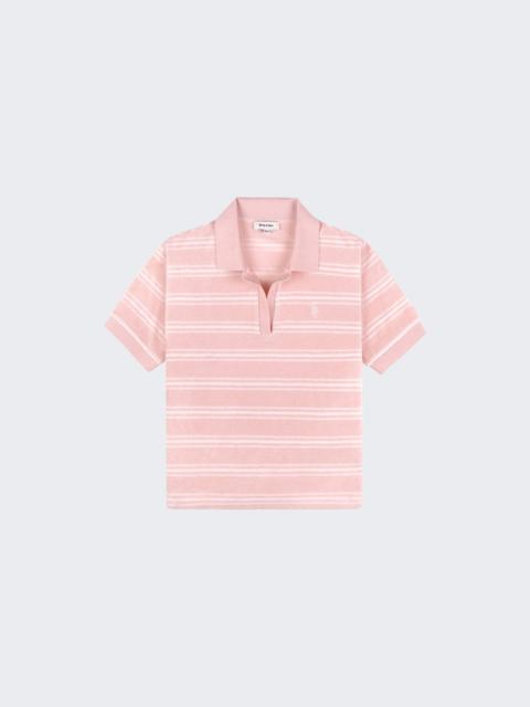 Src Terry Polo Pink Dolphin Striped