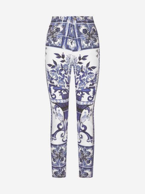 Majolica-print Grace jeans