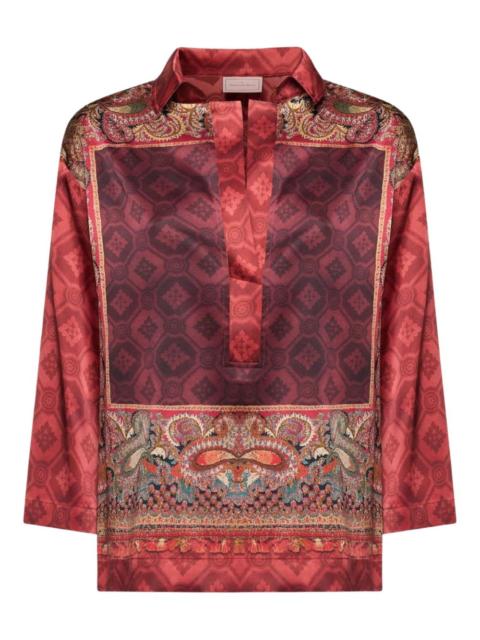 paisley-print blouse