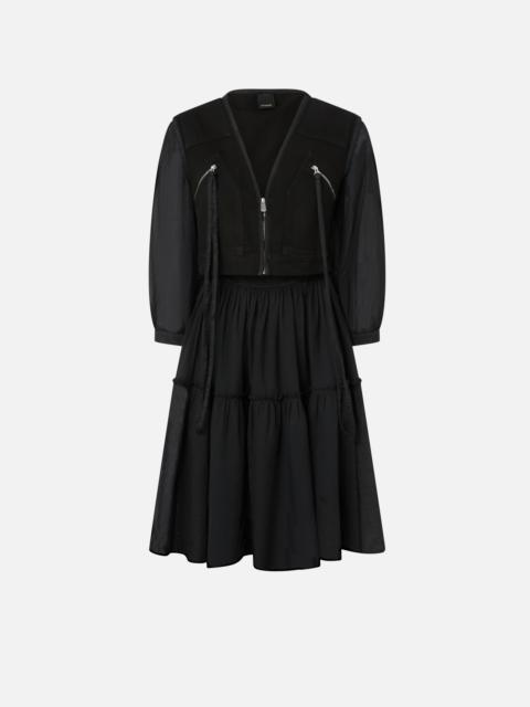 TWO-PIECE EFFECT MINI DRESS WITH SOFT SKIRT