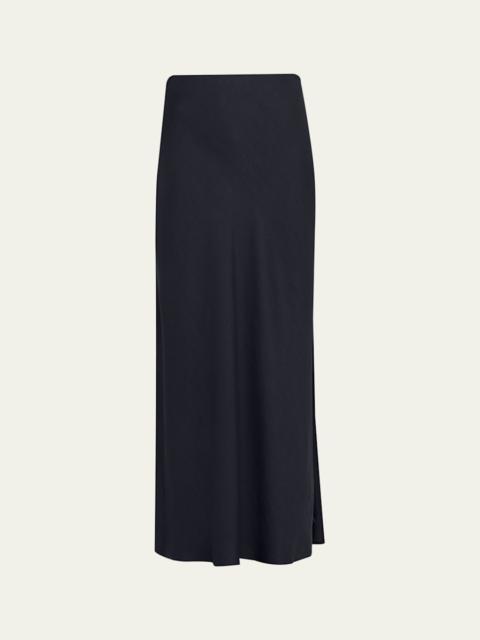 Stretch Linen Pull-On Maxi Skirt