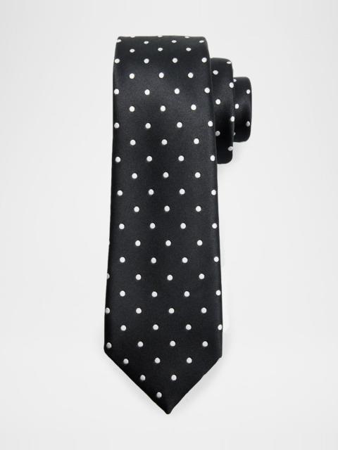 Men's Polka Dot Mulberry Silk Tie