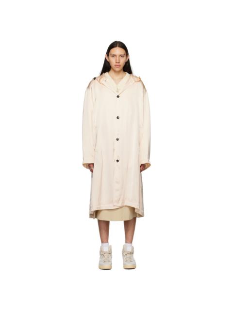 Beige Hooded Coat