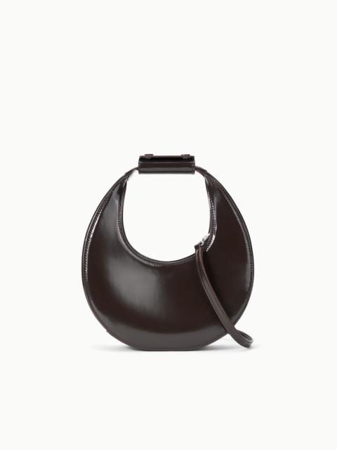 STAUD MINI MOON BAG ESPRESSO LEATHER