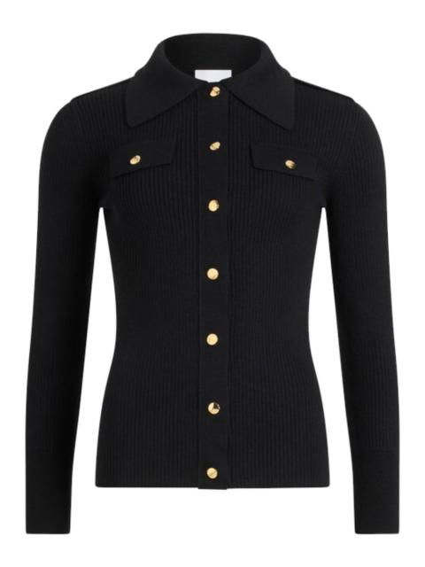 ribbed wool cardigan