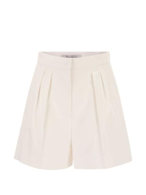 high-waisted pleated shorts