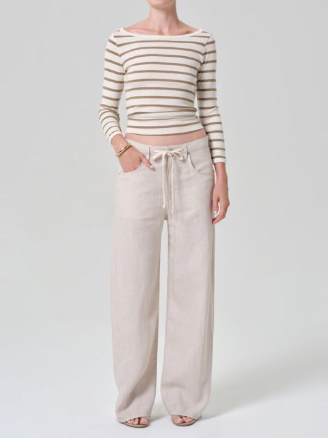 Brynn Drawstring Linen Trouser
In Pale Stone