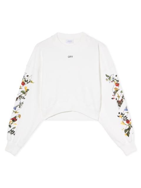 Arrow Flowers Crop Crew Logo Sweatshirt