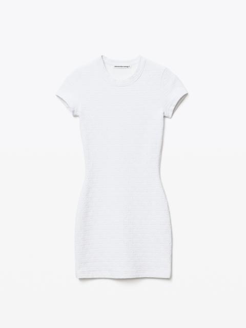 LOGO MINI DRESS IN TEXTURED JACQUARD