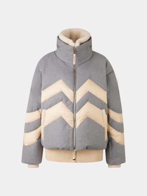 Valea down ski jacket in Gray/cream