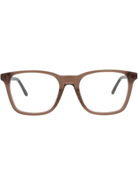 Alexander McQueen Square-Frame Acetate Optical Frames Brown Silver Transparent (AM0324O-30010866-003