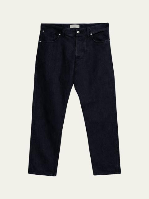 Men's Cotton Denim Straight Leg Five-Pocket Pants
