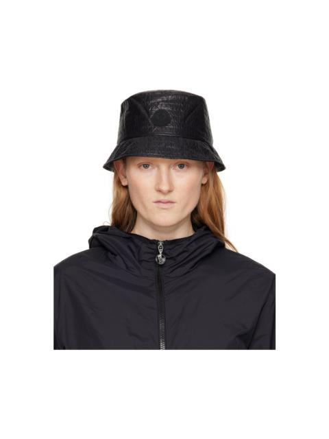Black Embossed Bucket Hat