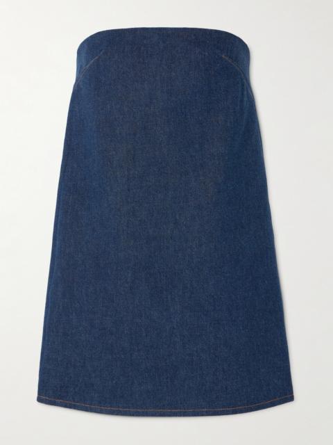 Strapless Denim Mini Dress