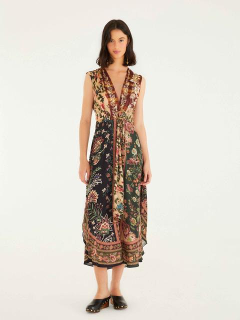 Mixed Winter Garden Lenzing™ Ecovero™ Viscose Sleeveless Maxi Dress