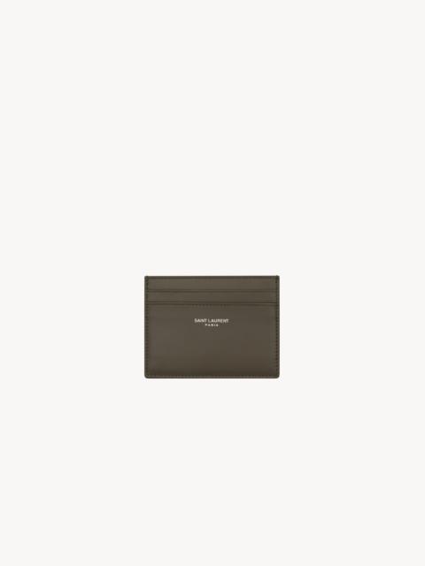 SAINT LAURENT PARIS CARD CASE IN SMOOTH LEATHER