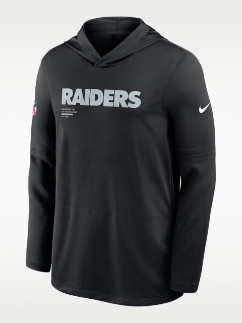 Las Vegas Raiders Pure Fury Sideline Men's Nike Dri-FIT NFL Long-Sleeve Hooded Top