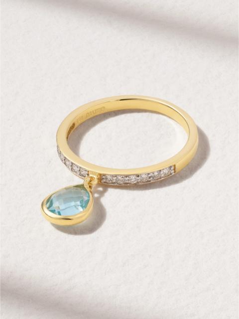 14-karat Gold, Topaz And Diamond Ring