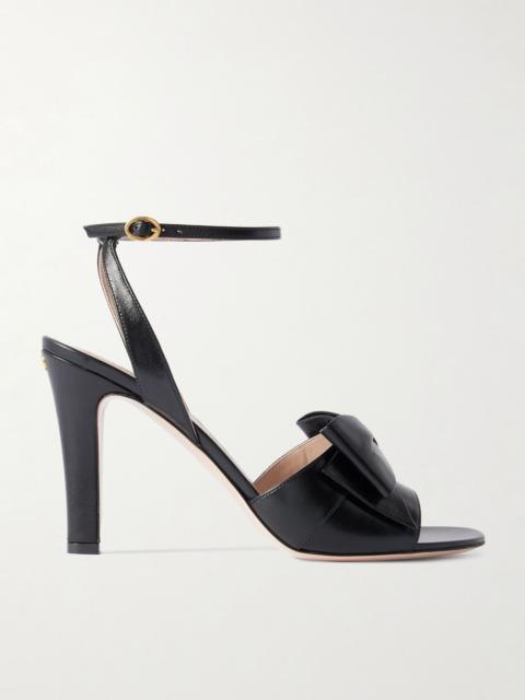 Bowow 95 bow-detailed leather sandals Black