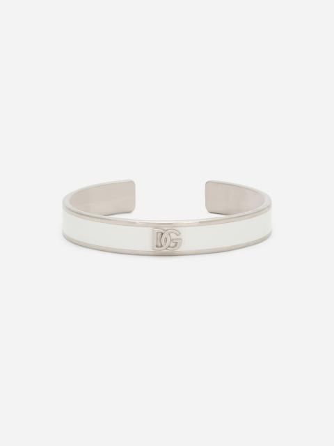Rigid enameled bracelet with DG logo