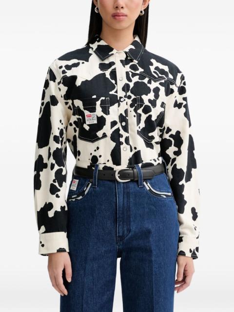 x Toy Story cow-print western shirt