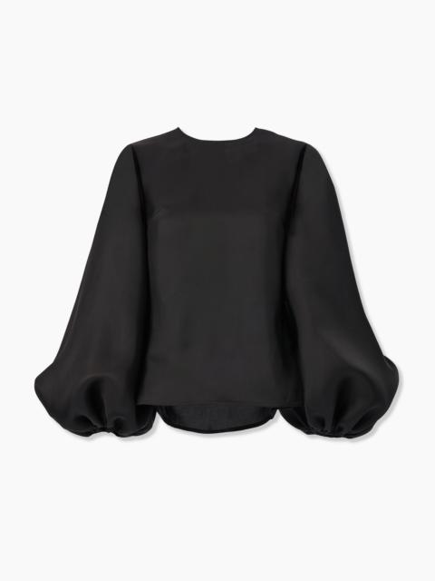 Puff-Sleeve Gazar Shirt