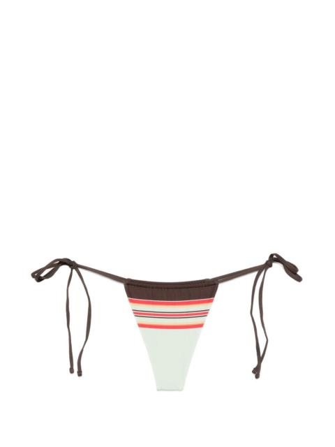 Tia striped tie-side bikini bottoms