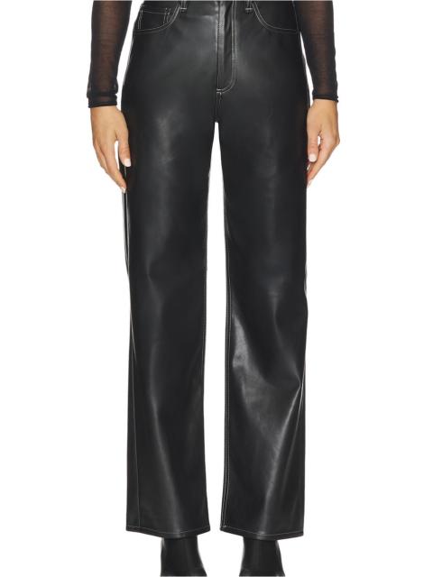 Shea Faux Leather Straight Pant