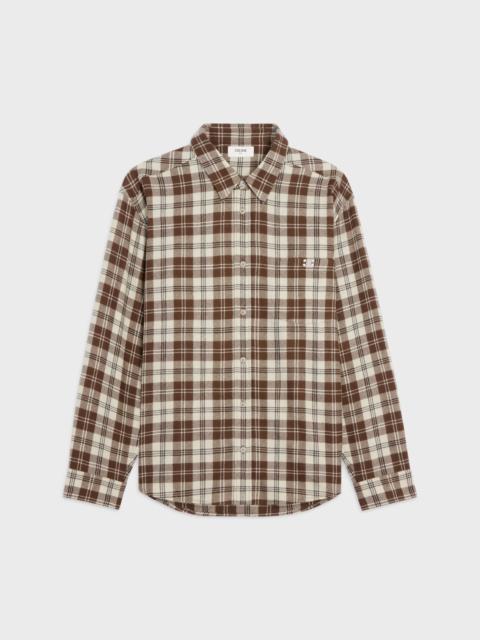 relaxed shirt IN CHECKED WOOL